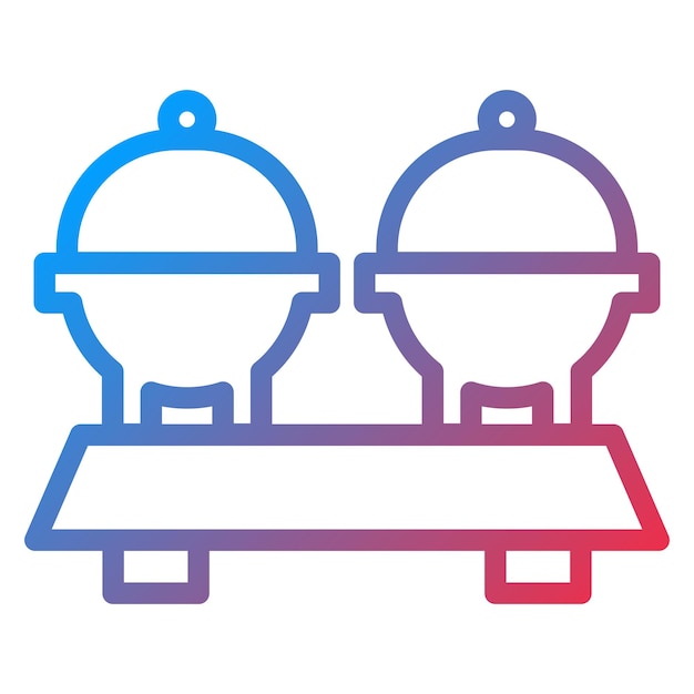 Diseño vectorial Estilo de icono de catering