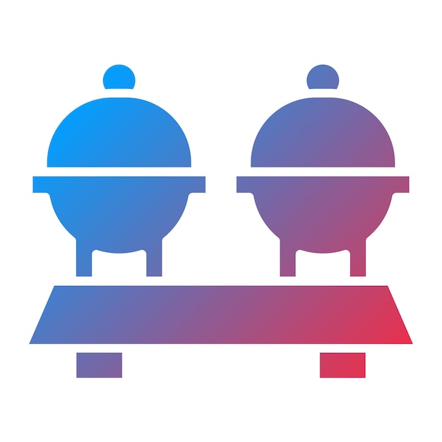 Diseño vectorial Estilo de icono de catering