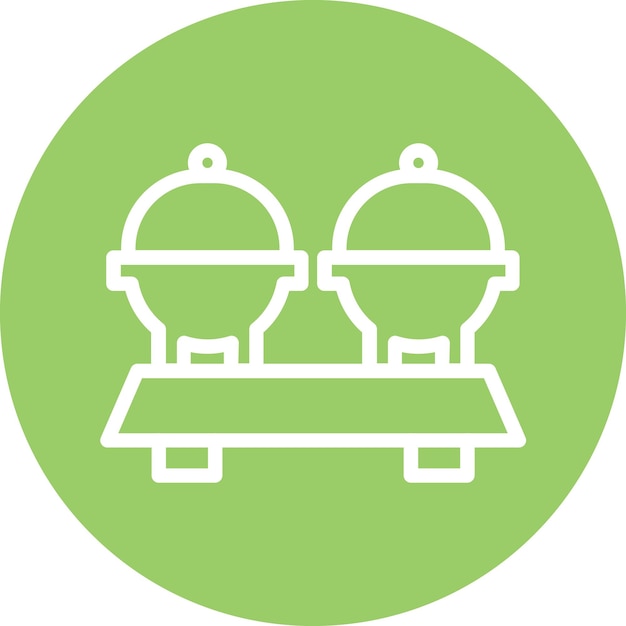 Diseño vectorial Estilo de icono de catering