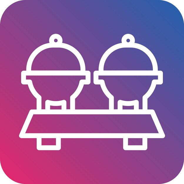 Diseño vectorial Estilo de icono de catering