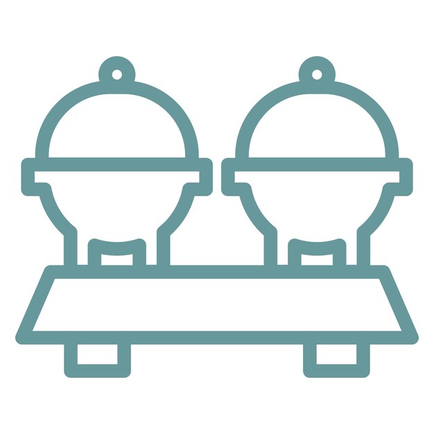 Diseño vectorial Estilo de icono de catering