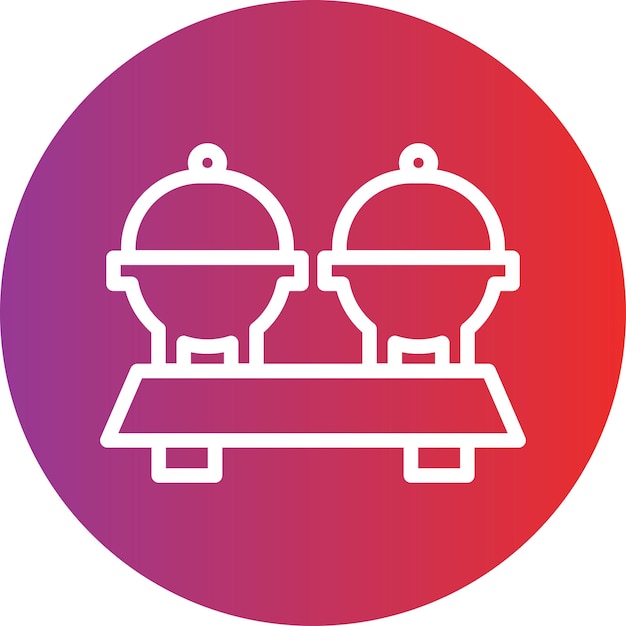 Diseño vectorial Estilo de icono de catering