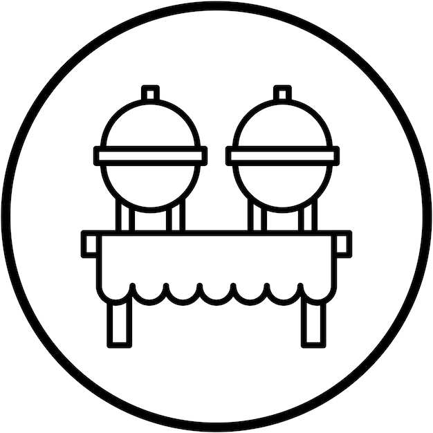 Diseño vectorial Estilo de icono de catering