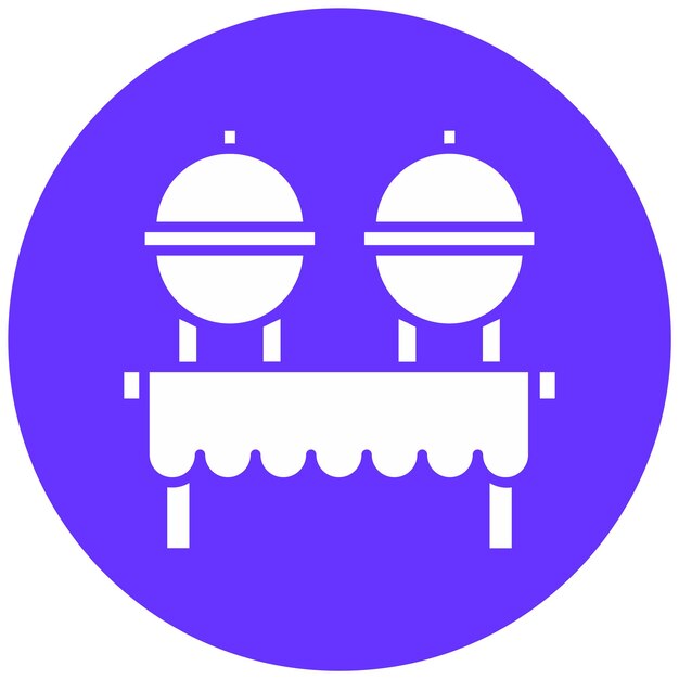 Diseño vectorial Estilo de icono de catering
