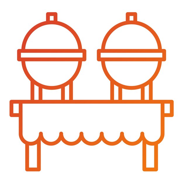 Diseño vectorial Estilo de icono de catering