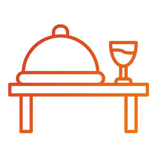 Diseño vectorial Estilo de icono de catering