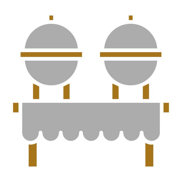 Diseño vectorial Estilo de icono de catering