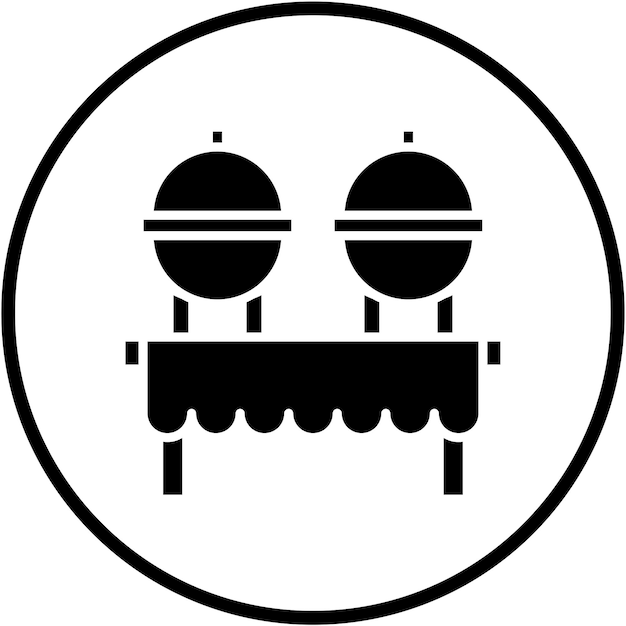 Diseño vectorial Estilo de icono de catering