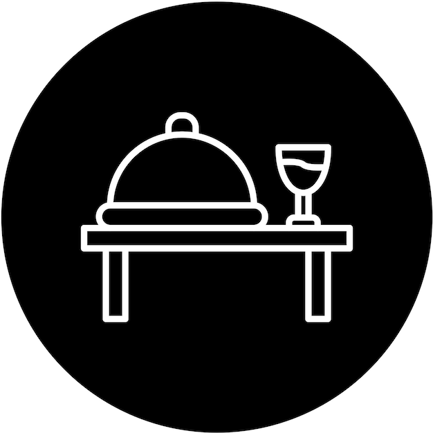 Diseño vectorial Estilo de icono de catering