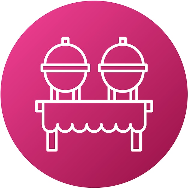 Diseño vectorial Estilo de icono de catering