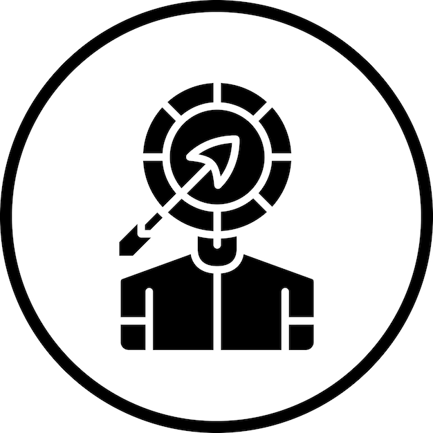 Diseño vectorial de estilo de icono de caza de cabezas