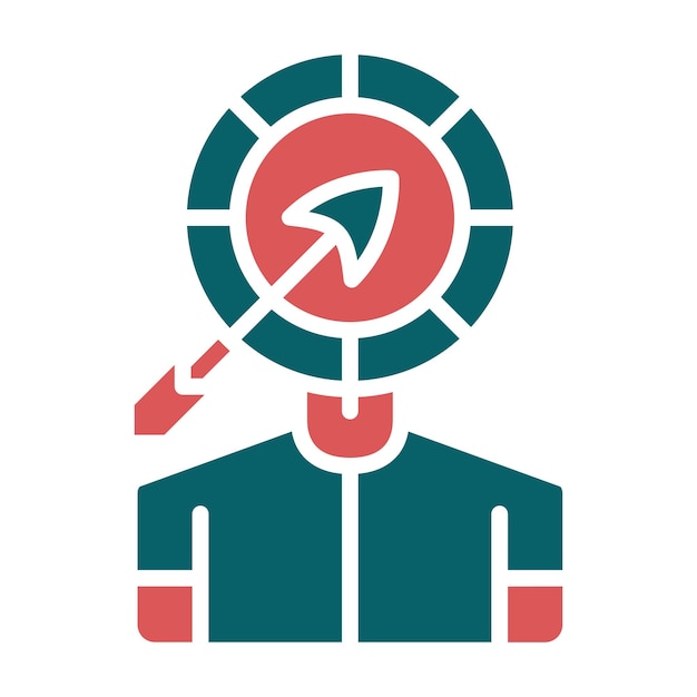 Diseño vectorial de estilo de icono de caza de cabezas
