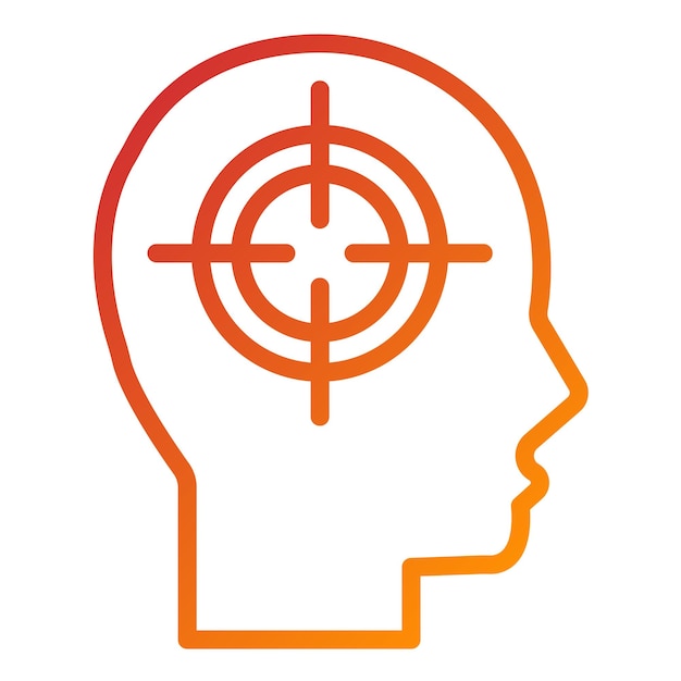 Diseño vectorial de estilo de icono de caza de cabezas