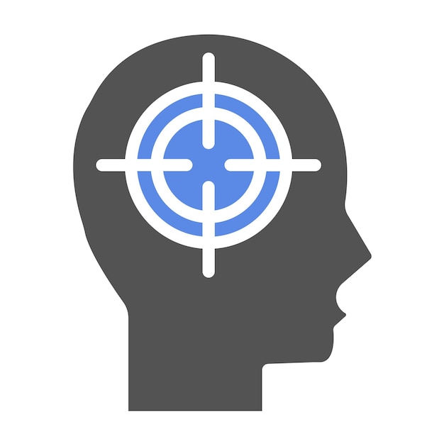 Diseño vectorial de estilo de icono de caza de cabezas