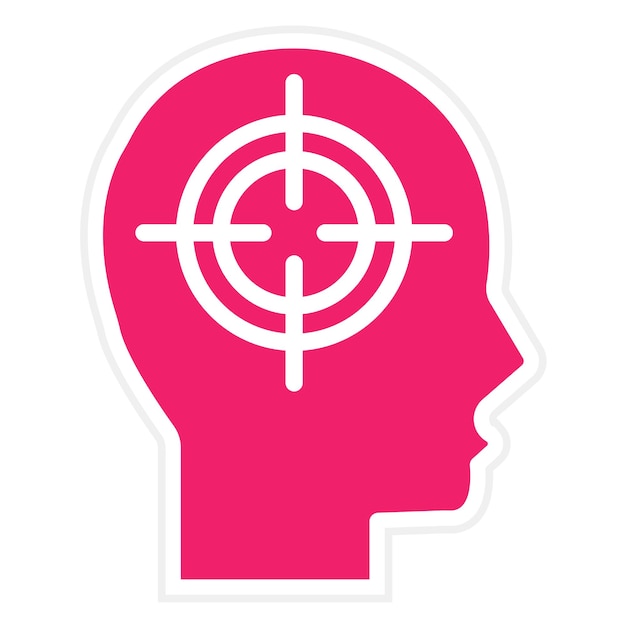 Diseño vectorial de estilo de icono de caza de cabezas