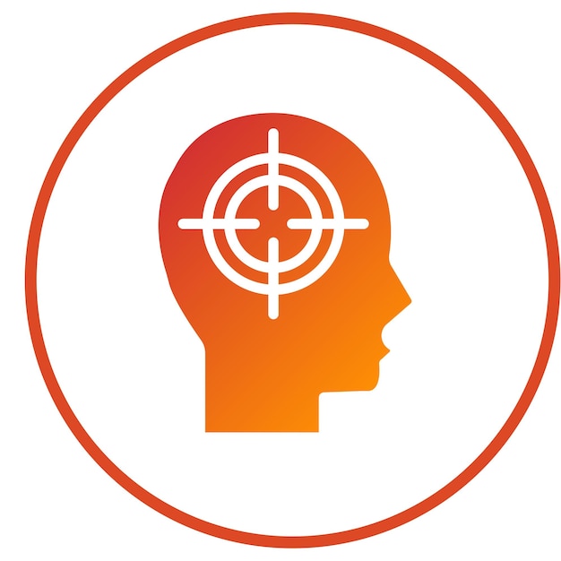 Diseño vectorial de estilo de icono de caza de cabezas