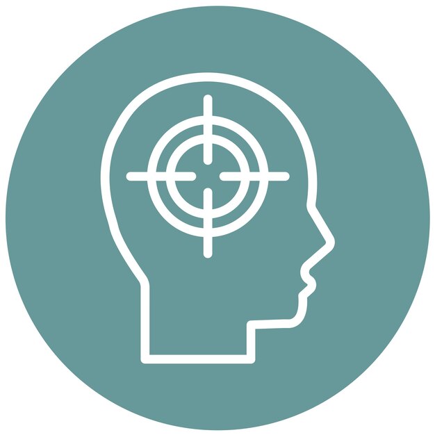 Diseño vectorial de estilo de icono de caza de cabezas