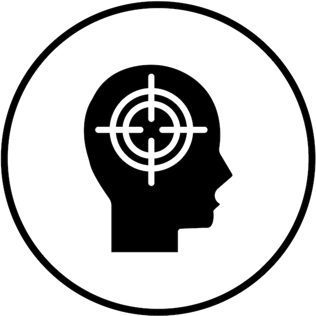 Diseño vectorial de estilo de icono de caza de cabezas