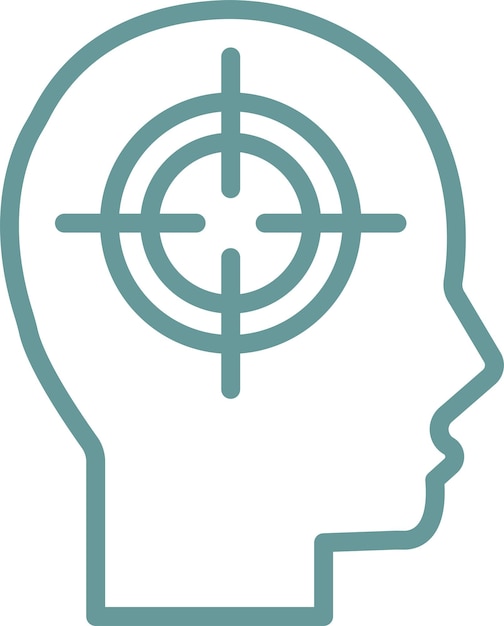 Diseño vectorial de estilo de icono de caza de cabezas