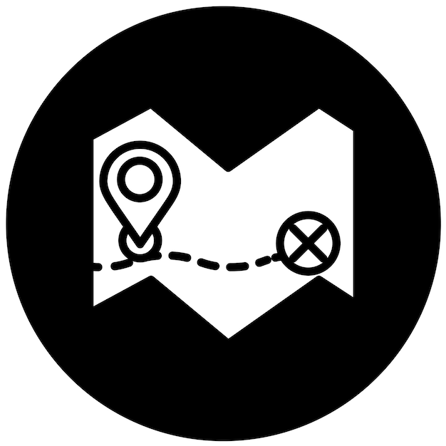 Diseño vectorial de estilo de icono de caza del tesoro