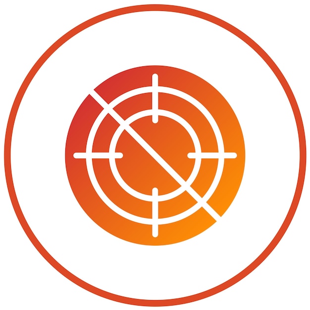 Diseño vectorial sin estilo de icono de caza