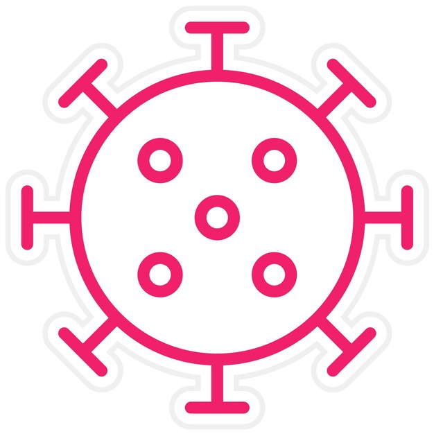 Diseño vectorial Estilo del icono de cazador de virus