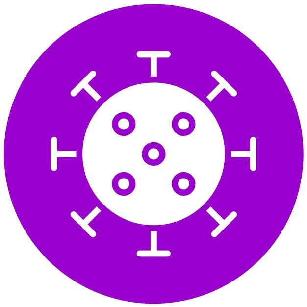 Diseño vectorial Estilo del icono de cazador de virus