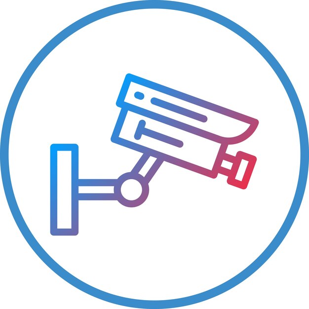 Diseño vectorial Estilo de icono de CCTV inteligente
