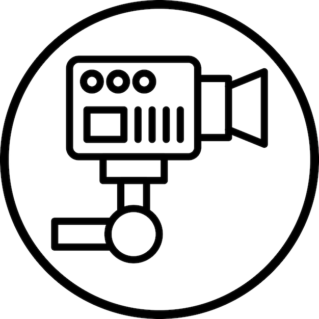 Diseño vectorial del estilo del icono de CCTV