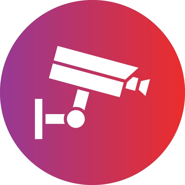 Diseño vectorial de estilo de icono de CCTV