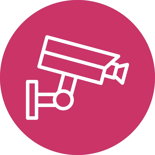 Diseño vectorial de estilo de icono de CCTV