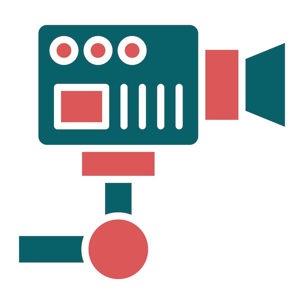 Diseño vectorial del estilo del icono de CCTV