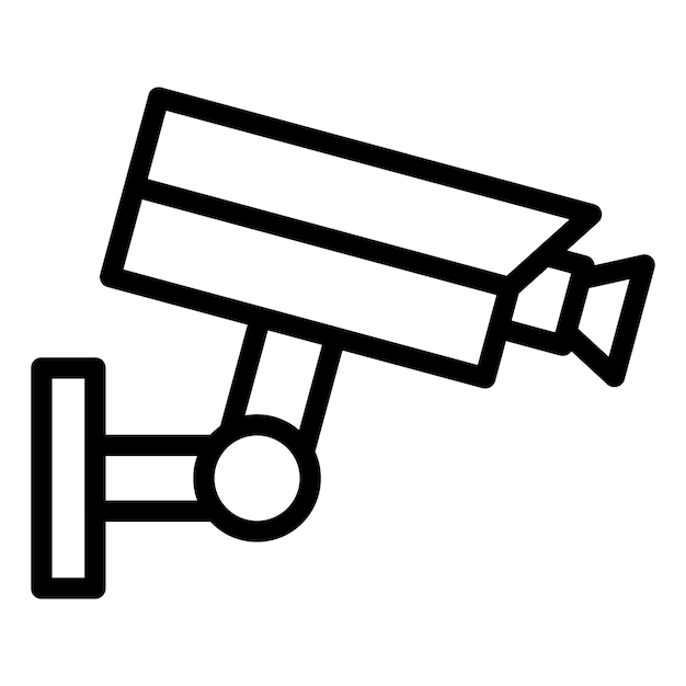 Diseño vectorial de estilo de icono de CCTV