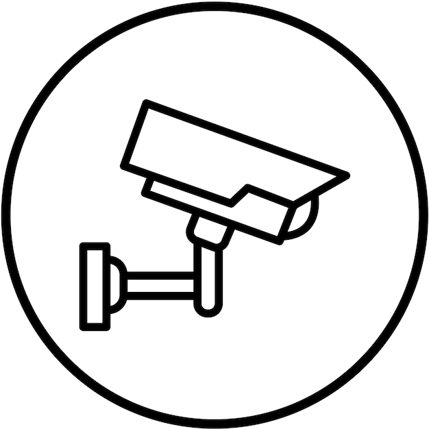 Diseño vectorial de estilo de icono de CCTV