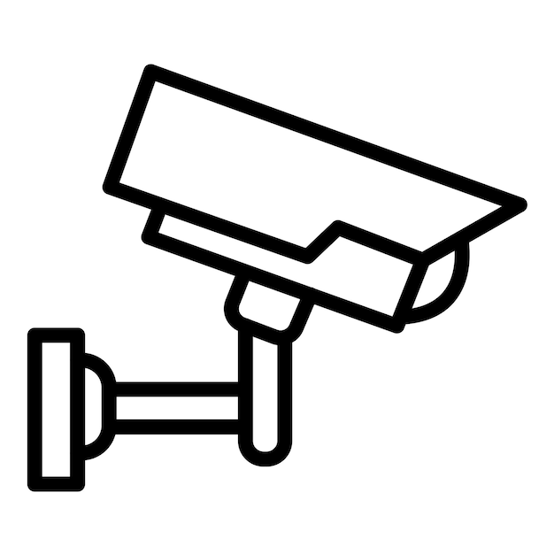 Diseño vectorial de estilo de icono de CCTV