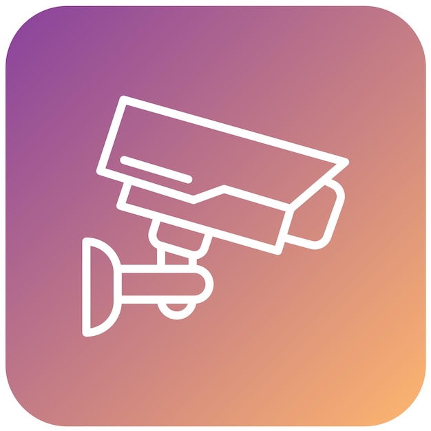 Diseño vectorial del estilo del icono de CCTV