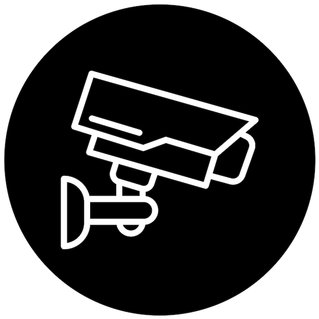 Diseño vectorial del estilo del icono de CCTV