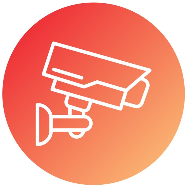 Diseño vectorial del estilo del icono de CCTV