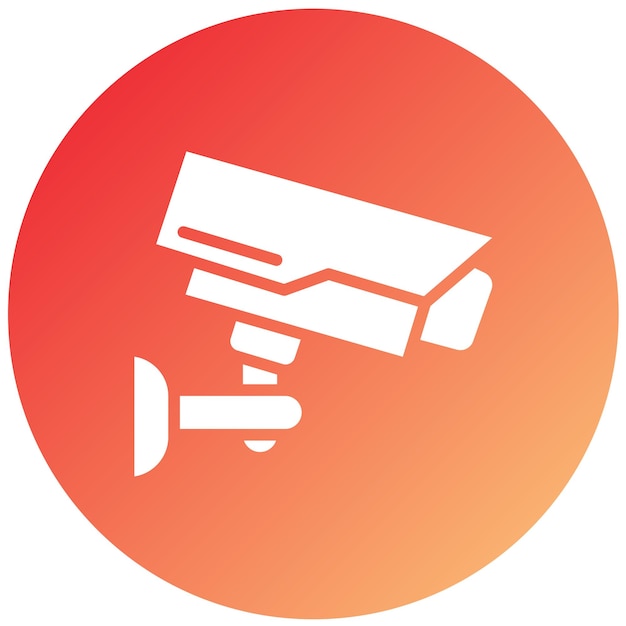 Diseño vectorial del estilo del icono de CCTV