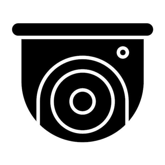 Diseño vectorial del estilo del icono de CCTV