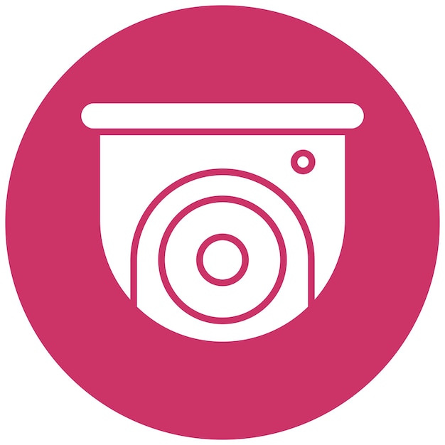Diseño vectorial del estilo del icono de CCTV