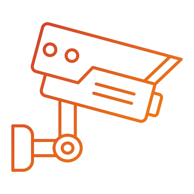 Diseño vectorial de estilo de icono de CCTV