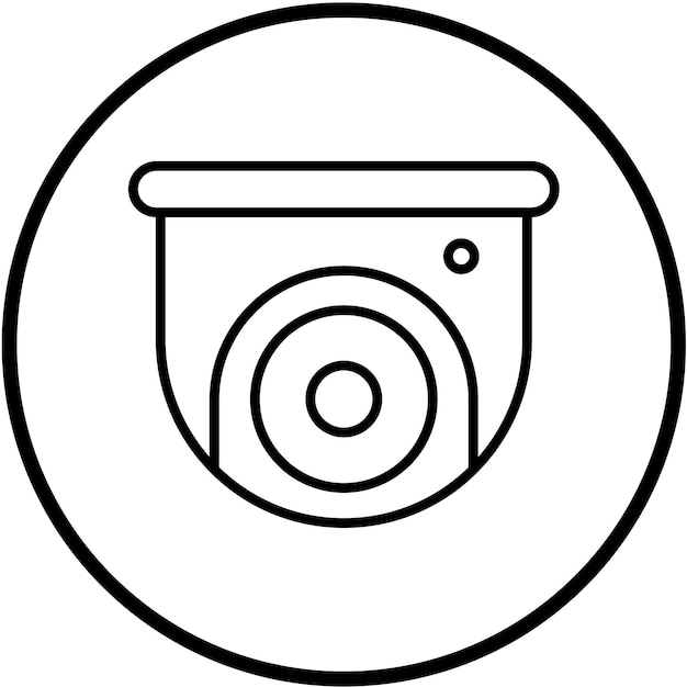 Diseño vectorial del estilo del icono de CCTV