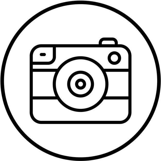 Diseño vectorial del estilo del icono de CCTV