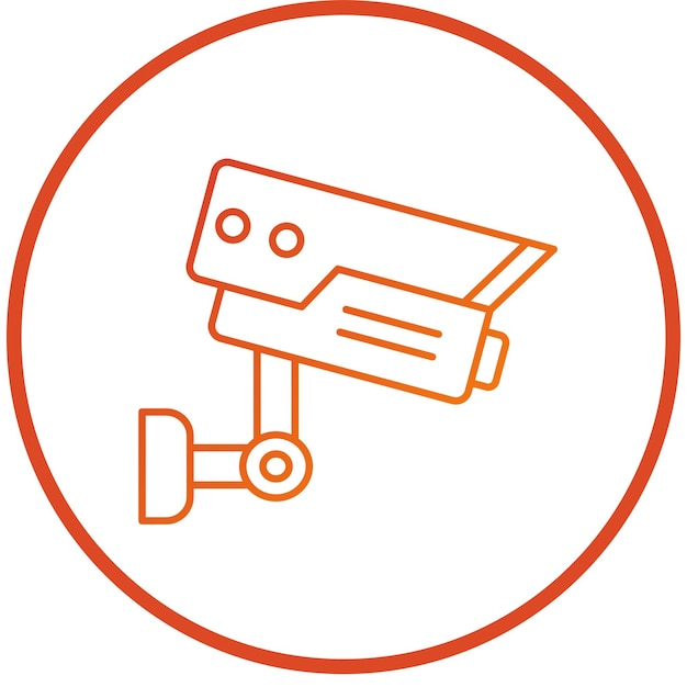 Diseño vectorial de estilo de icono de CCTV