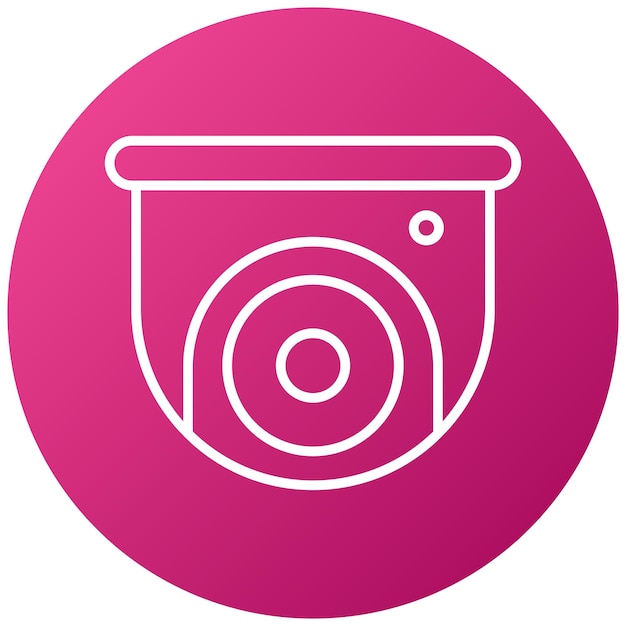 Diseño vectorial del estilo del icono de CCTV