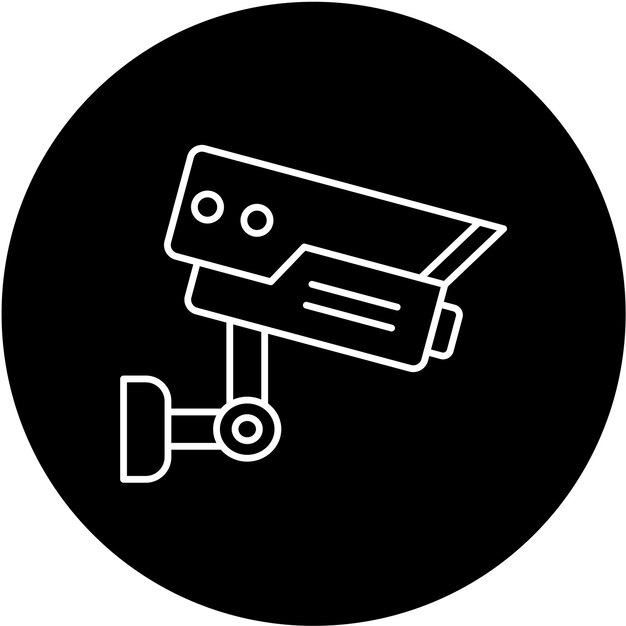 Diseño vectorial de estilo de icono de CCTV