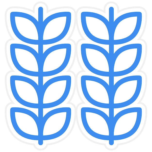 Diseño vectorial de estilo de icono de cebada