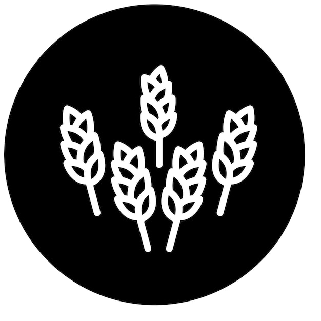 Diseño vectorial de estilo de icono de cebada