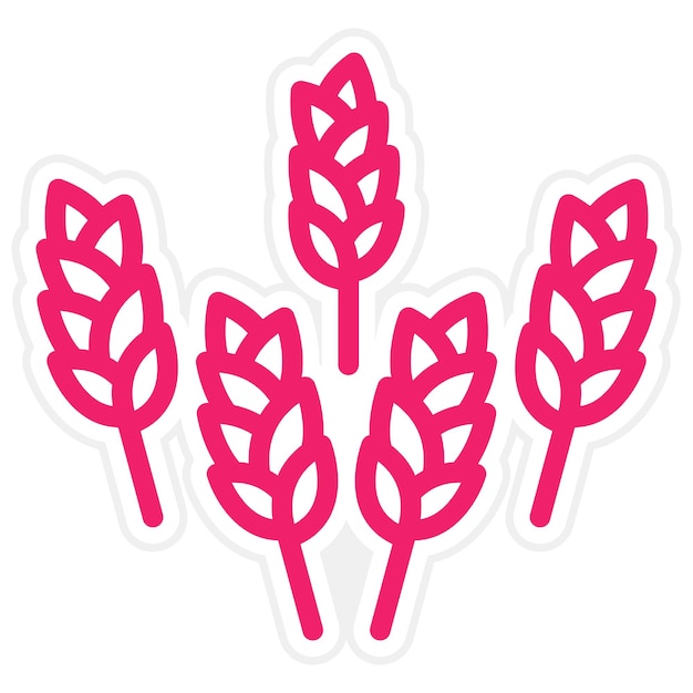Diseño vectorial de estilo de icono de cebada